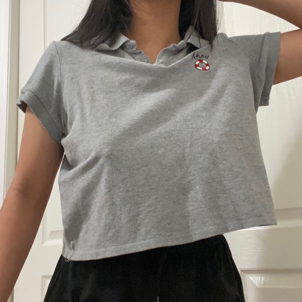 Gray Collared Shirt